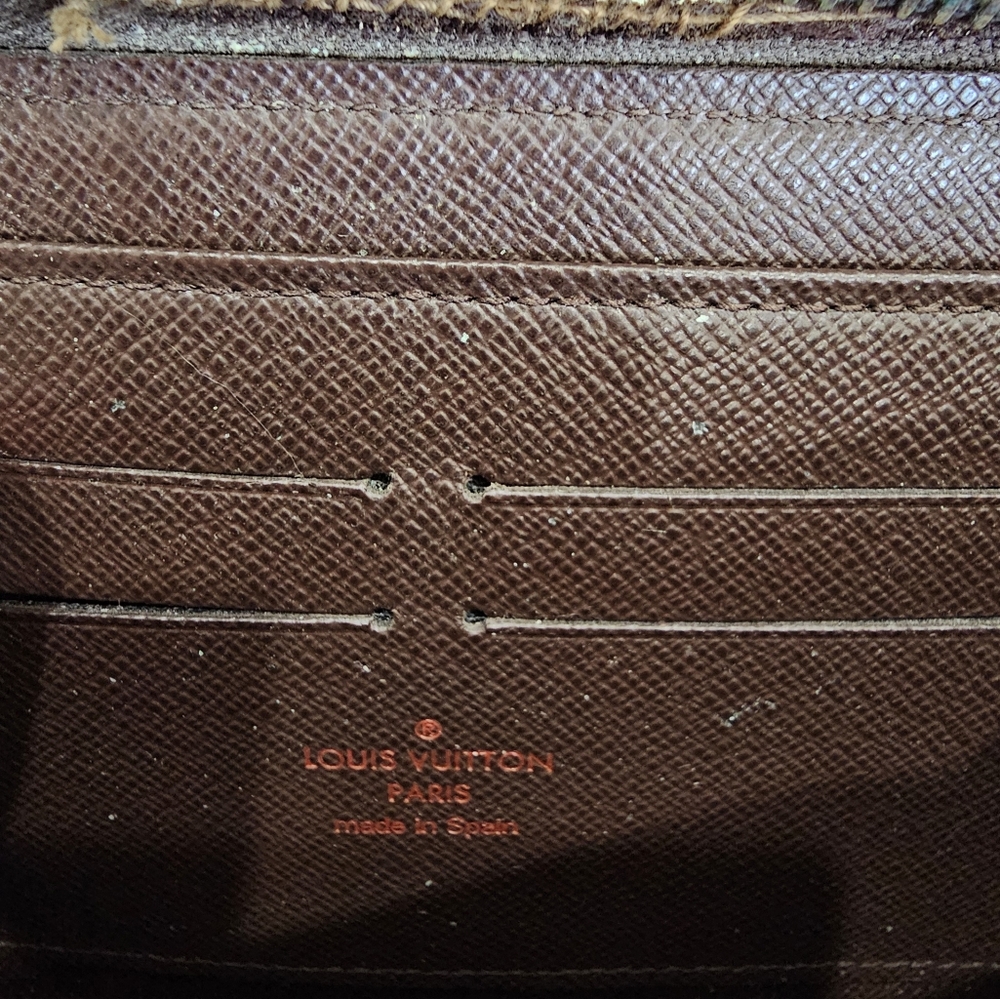 Louis Vuitton Damier Fixer Zip Around Wallet Vintage Authentic - Picture 7 of 8